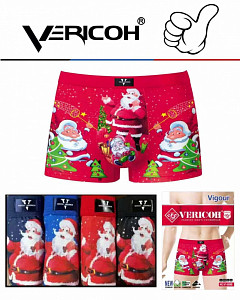 Мужские трусы боксеры с новогодним принтом VERICOH